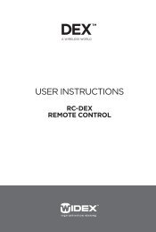 Users instructions RC-DEX - Widex for professionals
