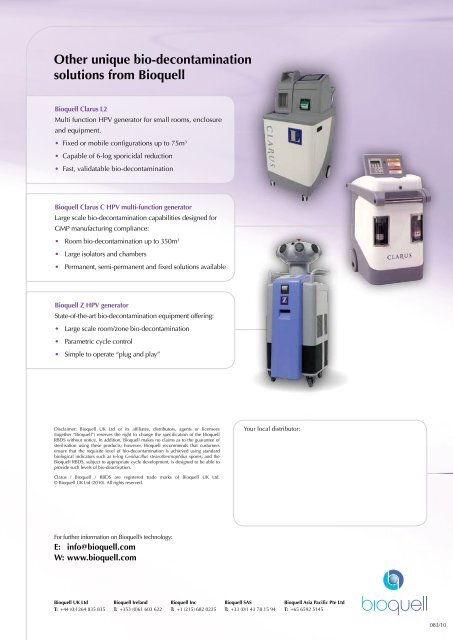 Bioquell | RBDS - CapellaScience