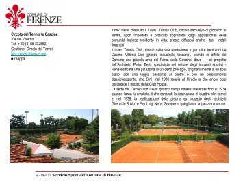 Circolo del Tennis le Cascine - Comune di Firenze