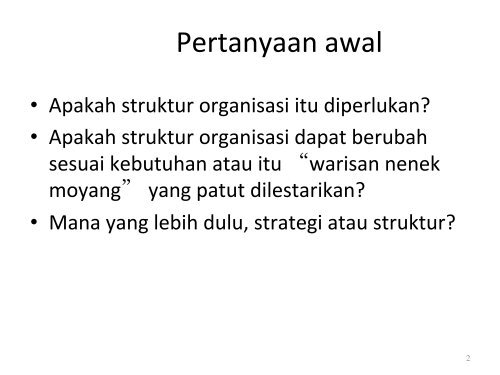 Pengantar Struktur Organisasi - Manajemen Rumah Sakit PKMK UGM