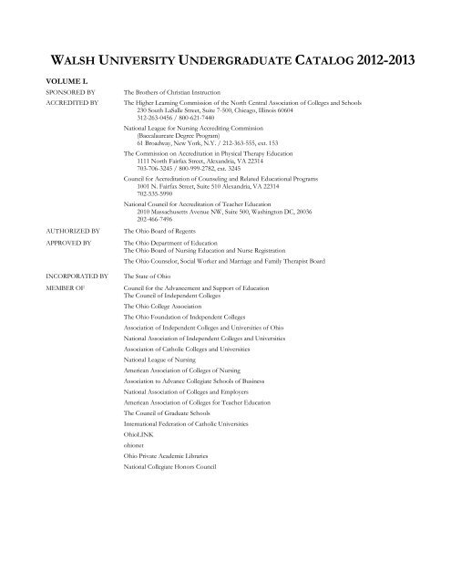 Wvu Psychology Major Map Bachelor's Degree Major Requirements - Drc Home - Walsh University