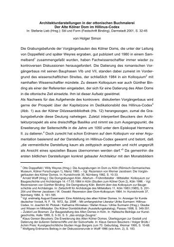 Der Alte KÃ¶lner Dom im Hillinus-Codex - CEEC