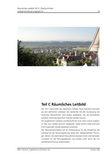 Teil C RÃ¤umliches Leitbild - Gemeinde Oberbuchsiten