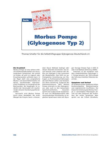 Morbus Pompe (Glykogenose Typ 2) - SHG Glykogenose ...