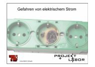 Gefahren von elektrischem Strom Wärmewirkung - Projektlabor