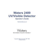 Waters 2489 UV/Visible Detector Operator's Guide