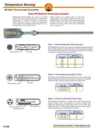 Multipoint Thermocouple Assemblies