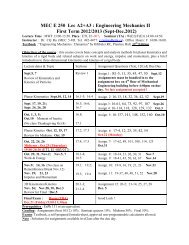 MEC E 250 Lec A3 : Engineering Mechanics II - Mechanical ...