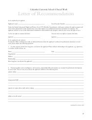 Letter of Recommendation Form - Columbia University Information ...