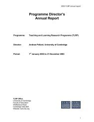 Programme Director's Annual Report 2003 - Teaching and Learning ...