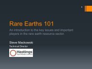 Rare Earths 101 - Hastings Rare Metals Limited