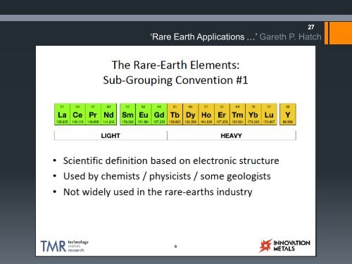 Rare Earths 101 - Hastings Rare Metals Limited