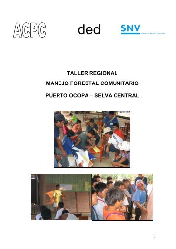 taller puerto ocopa. - Sistema de Información Forestal de la ...