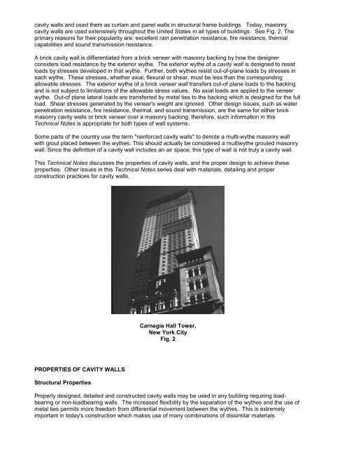 Technical Notes 21 - BRICK MASONRY CAVITY WALLS August ...