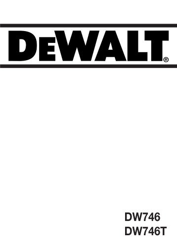 stationaire zaagtafel dw746/dw746t - Service - DeWalt