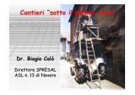 Cantieri “sotto il minimo etico” - ASL 13 Novara