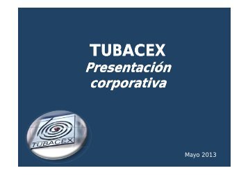 nuevos productos - Tubacex