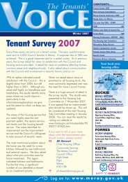 Tenant Survey 2007 - The Moray Council