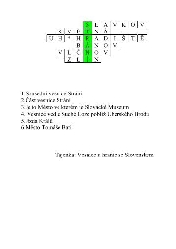 Tajenky o Zlínském kraji