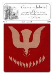 2011 Nr. 3 Juni - August - Kirchengemeinde Hollen