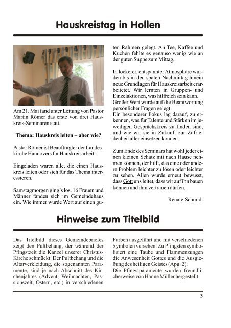 2011 Nr. 3 Juni - August - Kirchengemeinde Hollen