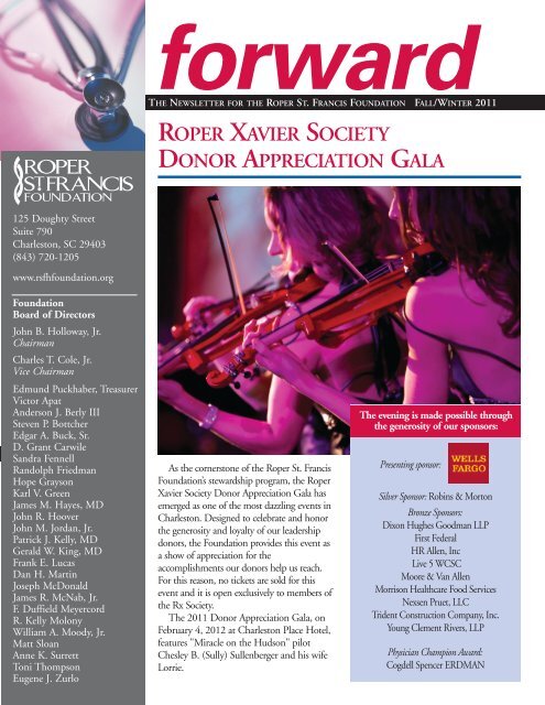 forward ROPER XAVIER SOCIETY DONOR APPRECIATION GALA