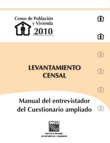 Censo de Población y Vivienda 2010, LEVANTAMIENTO ... - Inegi