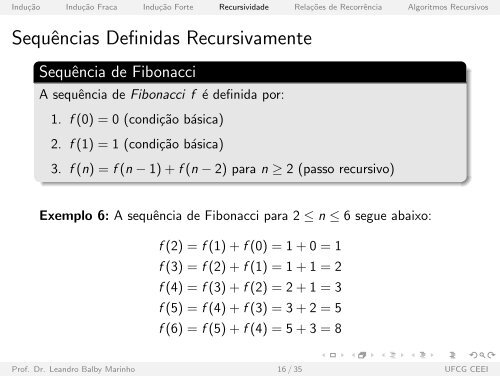 InduÃ„Â¯ÃƒÂ£o e Recursividade