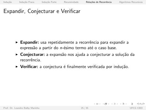 InduÃ„Â¯ÃƒÂ£o e Recursividade