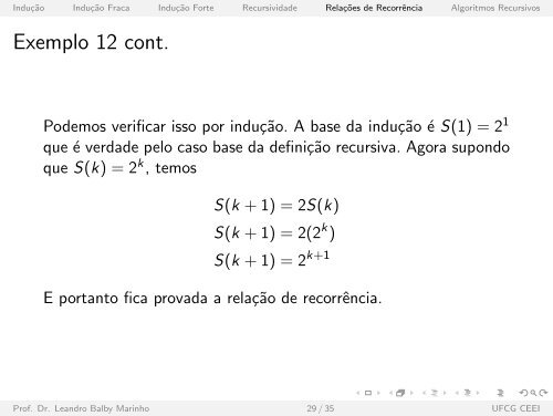 InduÃ„Â¯ÃƒÂ£o e Recursividade