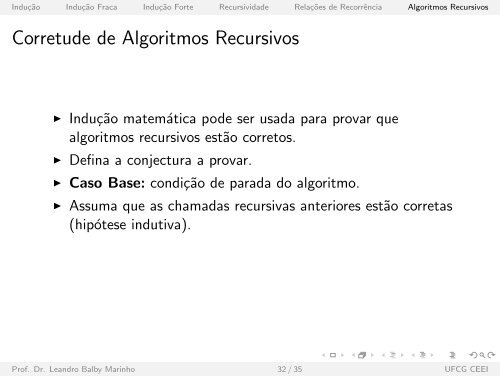 InduÃ„Â¯ÃƒÂ£o e Recursividade
