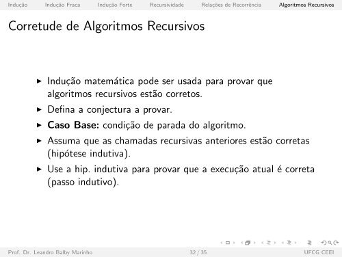 InduÃ„Â¯ÃƒÂ£o e Recursividade