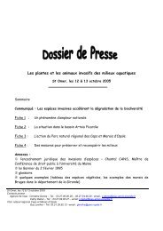 Les plantes et les animaux invasifs des milieux aquatiques