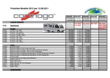 Preisliste Stand 11.08.2011.2011