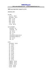 SBB key programmer support car list.pdf - OBD2Repair