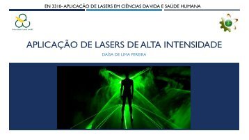 Aplicação dE laserS de alta POTÊNCIA