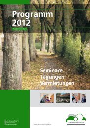 Programm 2012 - Akademie im Park