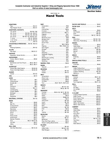 19-Hand Tools (1-60).50_200310.qxd - Hanes Supply, Inc
