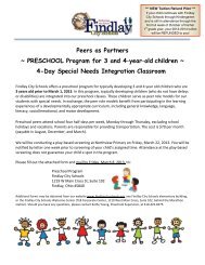 Preschool PEERS 3 & 4 year old Program - Findlay City Schools