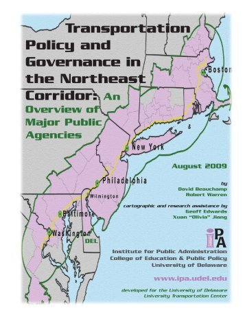 Transportation Policy and Governance in the Northeast Corridor: An ...