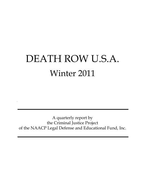 death row usa - NAACP Legal Defense and Educational Fund, Inc.