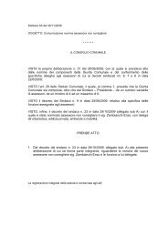 Comunicazione nomina assessore non consigliere. - Comune di ...