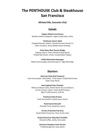 Penthouse Menu - Eater SF