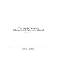 The Nearly Complete Scheme48 1.3 Reference Manual First Edition