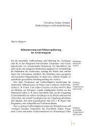 Mario Glauert Klimamessung und Klimaregulierung im Archivmagazin