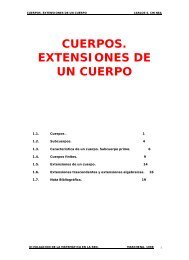 CUERPOS. EXTENSIONES DE UN CUERPO - Casanchi