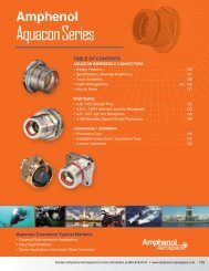 Aquacon Immersible Connectors - Amphenol Aerospace