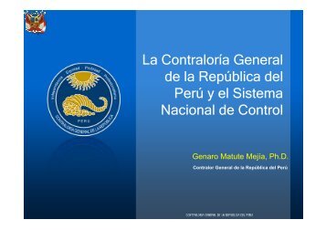 La ContralorÃ­a General de la RepÃºblica del PerÃº ... - Sector Fiscalidad