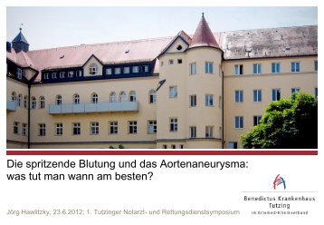 Artemed ppt Vorlage - Benedictus Krankenhaus Tutzing