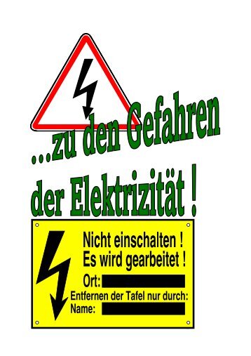 Gefahren der Elektrizität - Berliner Feuerwehr